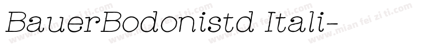 BauerBodonistd Itali字体转换
